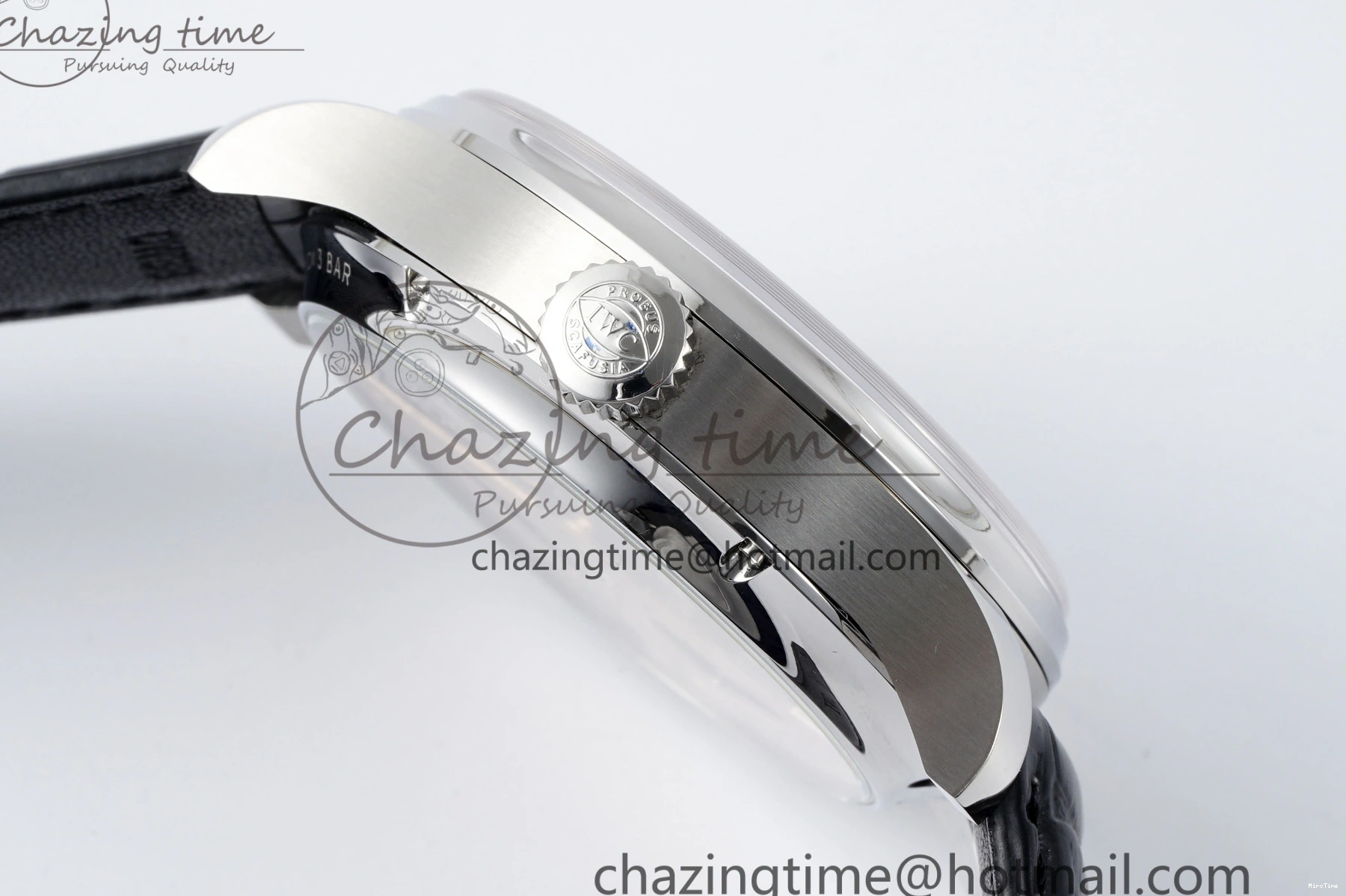 MIROTIME 0323 Bold Portugieser Perpetual Calendar SS 5033 APSF 1:1 Best Edition Blue Dial on Black Leather Strap A52610 Clone 7041